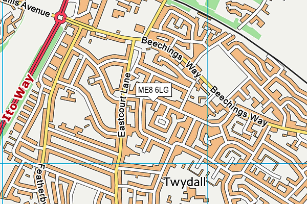 ME8 6LG map - OS VectorMap District (Ordnance Survey) ME8 6LG map - OS VectorMap District (Ordnance Survey)
