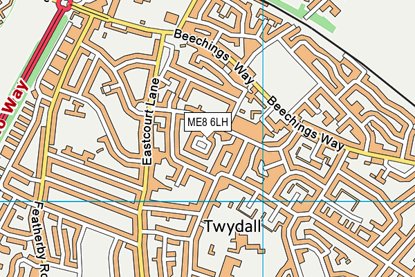 ME8 6LH map - OS VectorMap District (Ordnance Survey) ME8 6LH map - OS VectorMap District (Ordnance Survey)