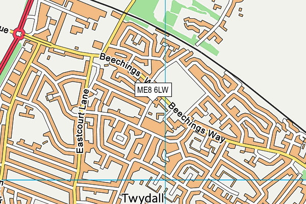 ME8 6LW map - OS VectorMap District (Ordnance Survey) ME8 6LW map - OS VectorMap District (Ordnance Survey)