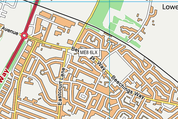 ME8 6LX map - OS VectorMap District (Ordnance Survey) ME8 6LX map - OS VectorMap District (Ordnance Survey)