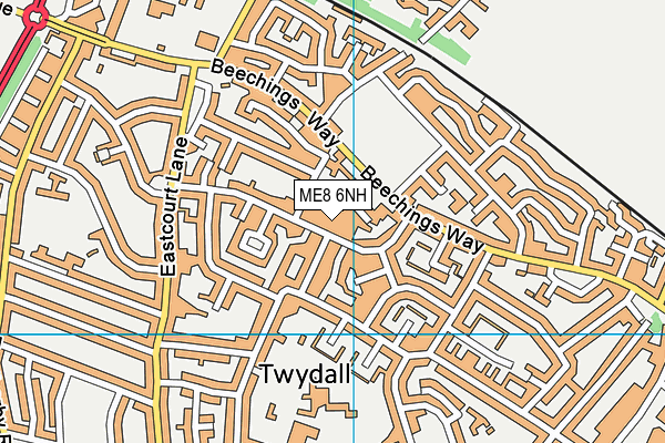 ME8 6NH map - OS VectorMap District (Ordnance Survey) ME8 6NH map - OS VectorMap District (Ordnance Survey)