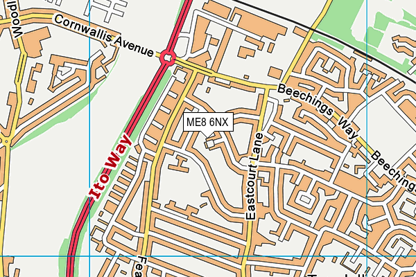 ME8 6NX map - OS VectorMap District (Ordnance Survey) ME8 6NX map - OS VectorMap District (Ordnance Survey)