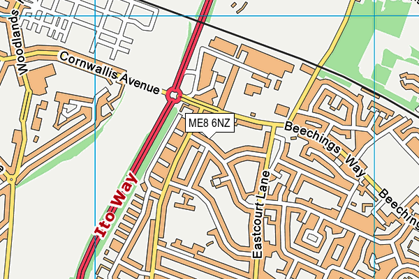 ME8 6NZ map - OS VectorMap District (Ordnance Survey) ME8 6NZ map - OS VectorMap District (Ordnance Survey)