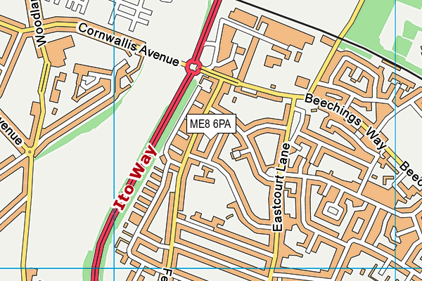 ME8 6PA map - OS VectorMap District (Ordnance Survey) ME8 6PA map - OS VectorMap District (Ordnance Survey)