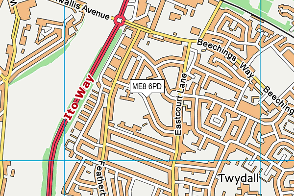 ME8 6PD map - OS VectorMap District (Ordnance Survey) ME8 6PD map - OS VectorMap District (Ordnance Survey)