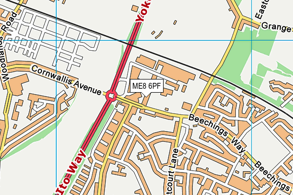 ME8 6PF map - OS VectorMap District (Ordnance Survey) ME8 6PF map - OS VectorMap District (Ordnance Survey)