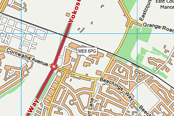 ME8 6PG map - OS VectorMap District (Ordnance Survey) ME8 6PG map - OS VectorMap District (Ordnance Survey)