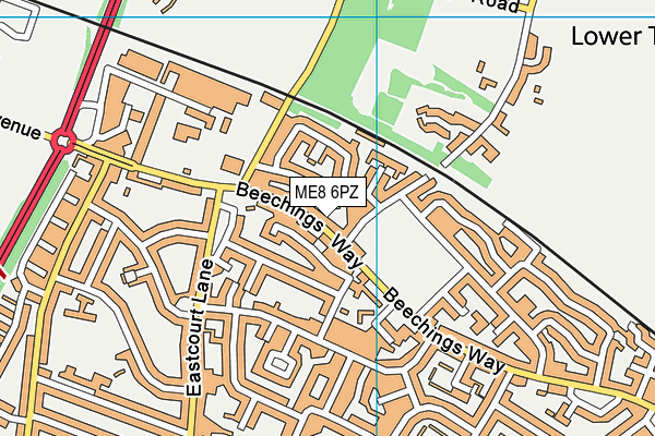 ME8 6PZ map - OS VectorMap District (Ordnance Survey) ME8 6PZ map - OS VectorMap District (Ordnance Survey)