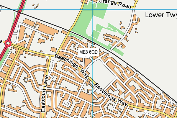 ME8 6QD map - OS VectorMap District (Ordnance Survey) ME8 6QD map - OS VectorMap District (Ordnance Survey)