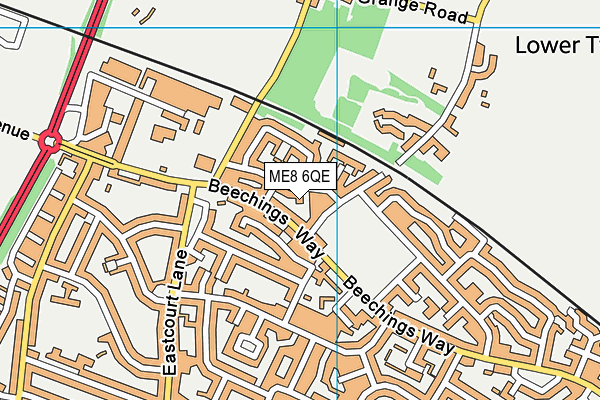 ME8 6QE map - OS VectorMap District (Ordnance Survey) ME8 6QE map - OS VectorMap District (Ordnance Survey)