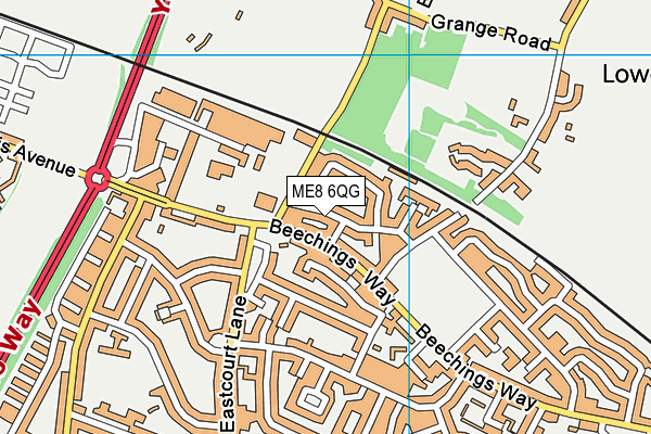 ME8 6QG map - OS VectorMap District (Ordnance Survey) ME8 6QG map - OS VectorMap District (Ordnance Survey)