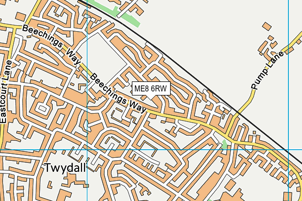 ME8 6RW map - OS VectorMap District (Ordnance Survey) ME8 6RW map - OS VectorMap District (Ordnance Survey)