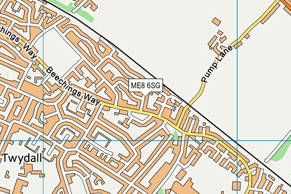 ME8 6SG map - OS VectorMap District (Ordnance Survey) ME8 6SG map - OS VectorMap District (Ordnance Survey)