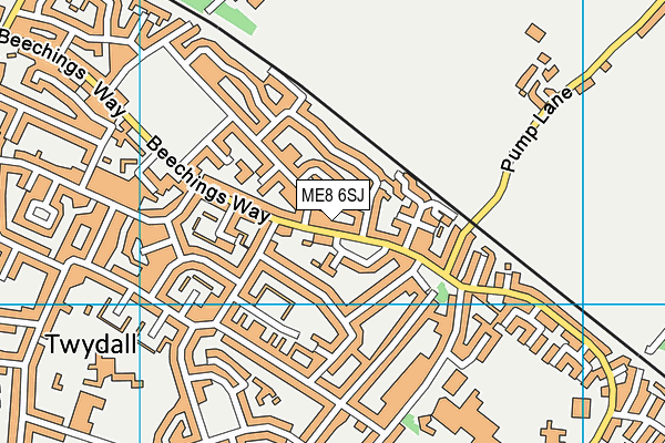 ME8 6SJ map - OS VectorMap District (Ordnance Survey) ME8 6SJ map - OS VectorMap District (Ordnance Survey)