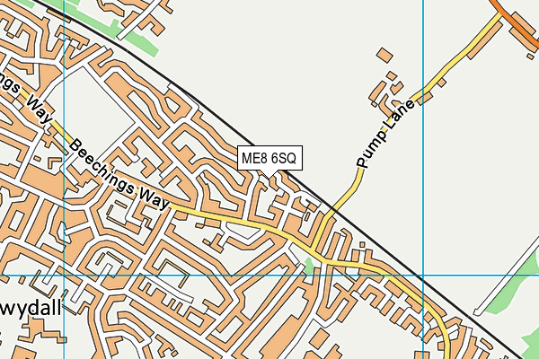 ME8 6SQ map - OS VectorMap District (Ordnance Survey) ME8 6SQ map - OS VectorMap District (Ordnance Survey)