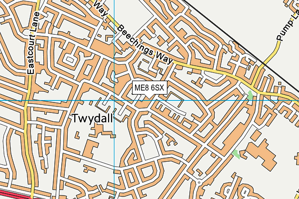 ME8 6SX map - OS VectorMap District (Ordnance Survey) ME8 6SX map - OS VectorMap District (Ordnance Survey)
