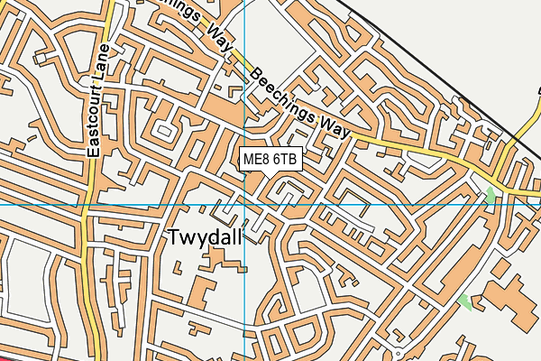 ME8 6TB map - OS VectorMap District (Ordnance Survey) ME8 6TB map - OS VectorMap District (Ordnance Survey)
