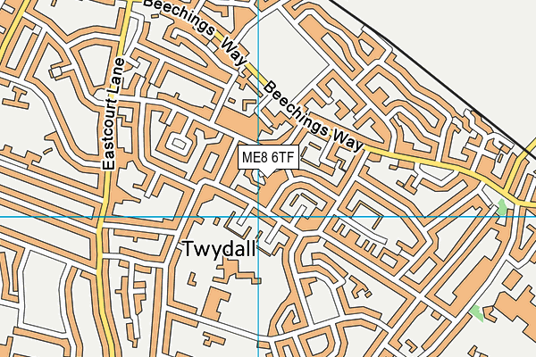 ME8 6TF map - OS VectorMap District (Ordnance Survey) ME8 6TF map - OS VectorMap District (Ordnance Survey)