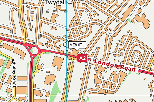 ME8 6TL map - OS VectorMap District (Ordnance Survey) ME8 6TL map - OS VectorMap District (Ordnance Survey)