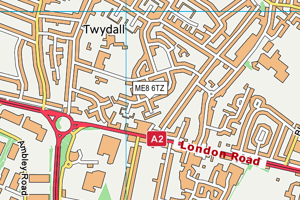 ME8 6TZ map - OS VectorMap District (Ordnance Survey) ME8 6TZ map - OS VectorMap District (Ordnance Survey)