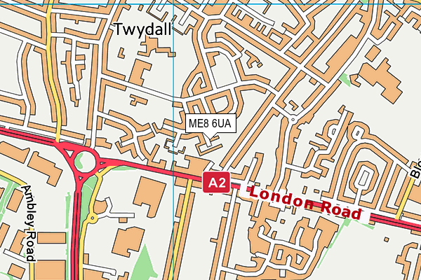 ME8 6UA map - OS VectorMap District (Ordnance Survey) ME8 6UA map - OS VectorMap District (Ordnance Survey)