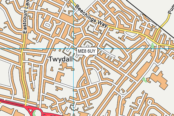 ME8 6UY map - OS VectorMap District (Ordnance Survey) ME8 6UY map - OS VectorMap District (Ordnance Survey)