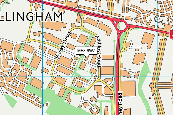ME8 6WZ map - OS VectorMap District (Ordnance Survey)
