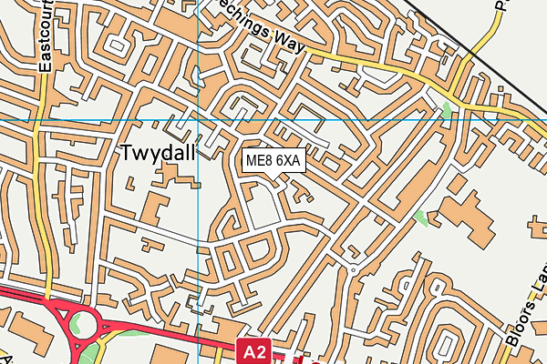 ME8 6XA map - OS VectorMap District (Ordnance Survey) ME8 6XA map - OS VectorMap District (Ordnance Survey)