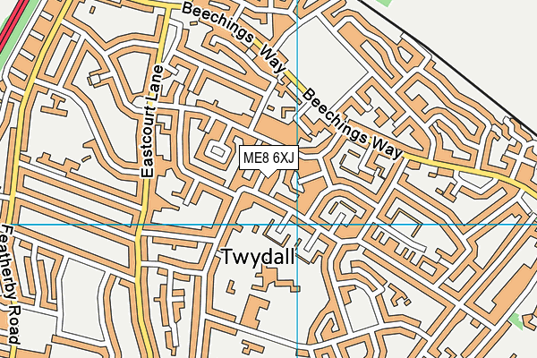 ME8 6XJ map - OS VectorMap District (Ordnance Survey)
