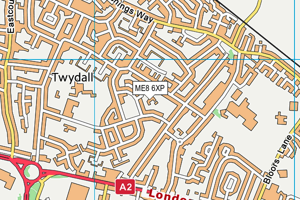 ME8 6XP map - OS VectorMap District (Ordnance Survey) ME8 6XP map - OS VectorMap District (Ordnance Survey)