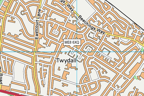 ME8 6XQ map - OS VectorMap District (Ordnance Survey) ME8 6XQ map - OS VectorMap District (Ordnance Survey)