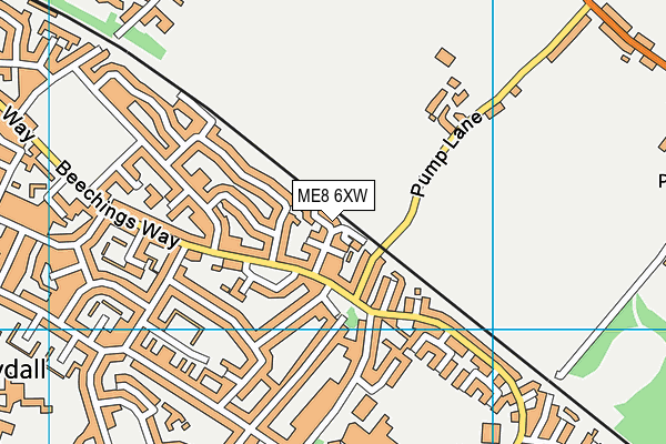 ME8 6XW map - OS VectorMap District (Ordnance Survey) ME8 6XW map - OS VectorMap District (Ordnance Survey)