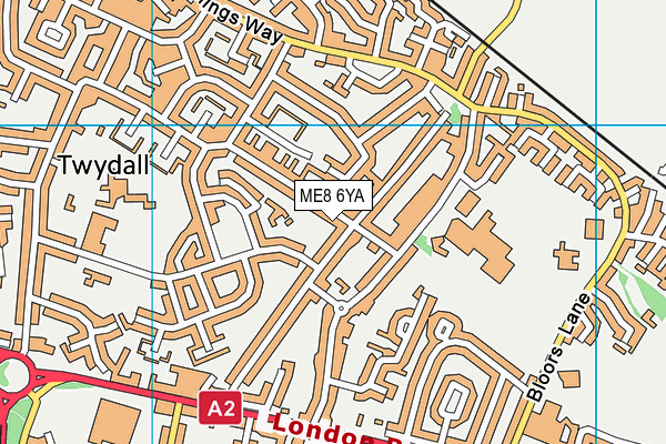 ME8 6YA map - OS VectorMap District (Ordnance Survey) ME8 6YA map - OS VectorMap District (Ordnance Survey)
