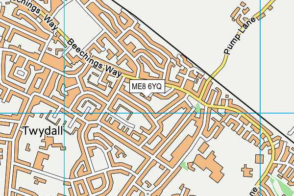 ME8 6YQ map - OS VectorMap District (Ordnance Survey) ME8 6YQ map - OS VectorMap District (Ordnance Survey)