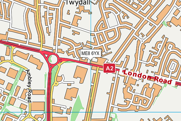 ME8 6YX map - OS VectorMap District (Ordnance Survey) ME8 6YX map - OS VectorMap District (Ordnance Survey)