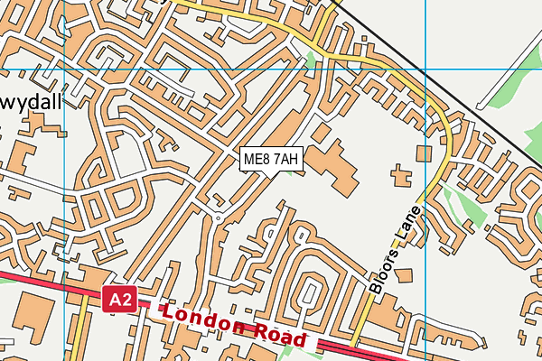 ME8 7AH map - OS VectorMap District (Ordnance Survey)