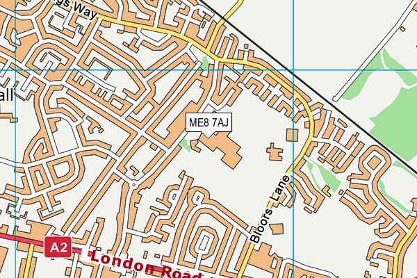 ME8 7AJ map - OS VectorMap District (Ordnance Survey) ME8 7AJ map - OS VectorMap District (Ordnance Survey)