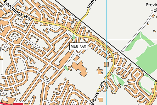 ME8 7AX map - OS VectorMap District (Ordnance Survey) ME8 7AX map - OS VectorMap District (Ordnance Survey)
