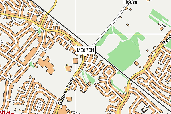 ME8 7BN map - OS VectorMap District (Ordnance Survey) ME8 7BN map - OS VectorMap District (Ordnance Survey)