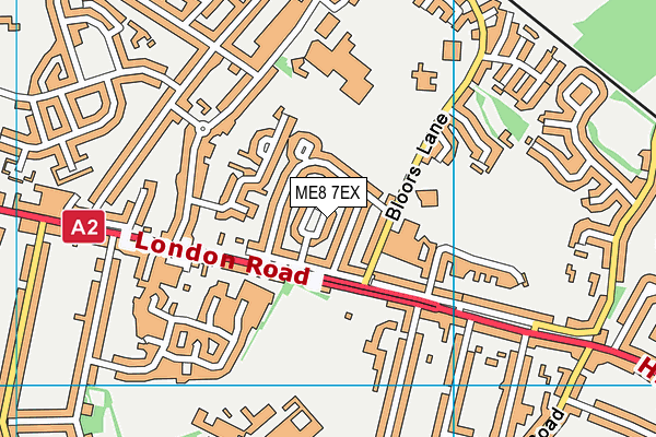 ME8 7EX map - OS VectorMap District (Ordnance Survey)