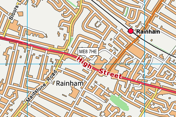 ME8 7HE map - OS VectorMap District (Ordnance Survey) ME8 7HE map - OS VectorMap District (Ordnance Survey)