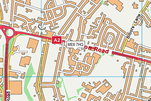 ME8 7HQ map - OS VectorMap District (Ordnance Survey) ME8 7HQ map - OS VectorMap District (Ordnance Survey)