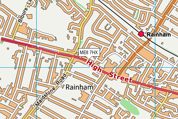 ME8 7HX map - OS VectorMap District (Ordnance Survey) ME8 7HX map - OS VectorMap District (Ordnance Survey)