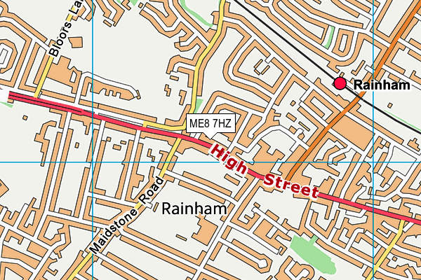 ME8 7HZ map - OS VectorMap District (Ordnance Survey)