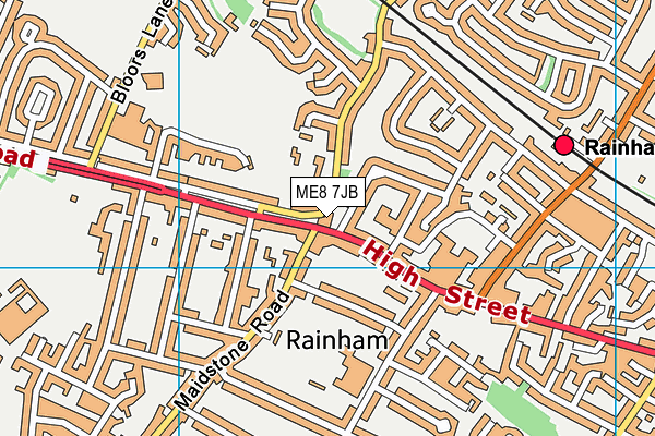 ME8 7JB map - OS VectorMap District (Ordnance Survey) ME8 7JB map - OS VectorMap District (Ordnance Survey)