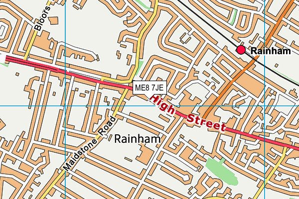 ME8 7JE map - OS VectorMap District (Ordnance Survey) ME8 7JE map - OS VectorMap District (Ordnance Survey)
