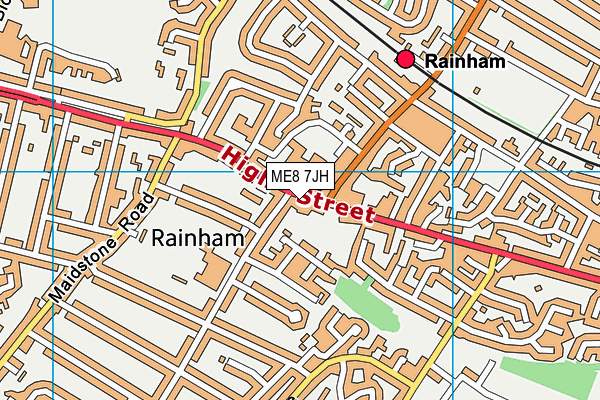 ME8 7JH map - OS VectorMap District (Ordnance Survey) ME8 7JH map - OS VectorMap District (Ordnance Survey)