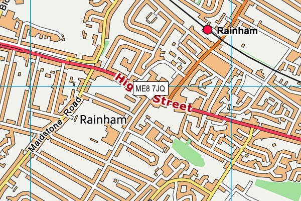 ME8 7JQ map - OS VectorMap District (Ordnance Survey) ME8 7JQ map - OS VectorMap District (Ordnance Survey)