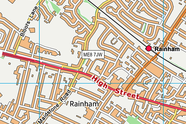 ME8 7JW map - OS VectorMap District (Ordnance Survey) ME8 7JW map - OS VectorMap District (Ordnance Survey)