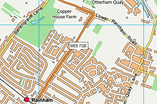 ME8 7QB map - OS VectorMap District (Ordnance Survey) ME8 7QB map - OS VectorMap District (Ordnance Survey)